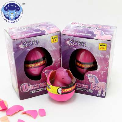 Hot amazon Selling magic growing in the water pet hatching unicorn egg kids toy